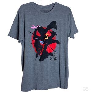 Nickelodeon mens medium tmnt turtles fighting in the sunset grey tee shirt